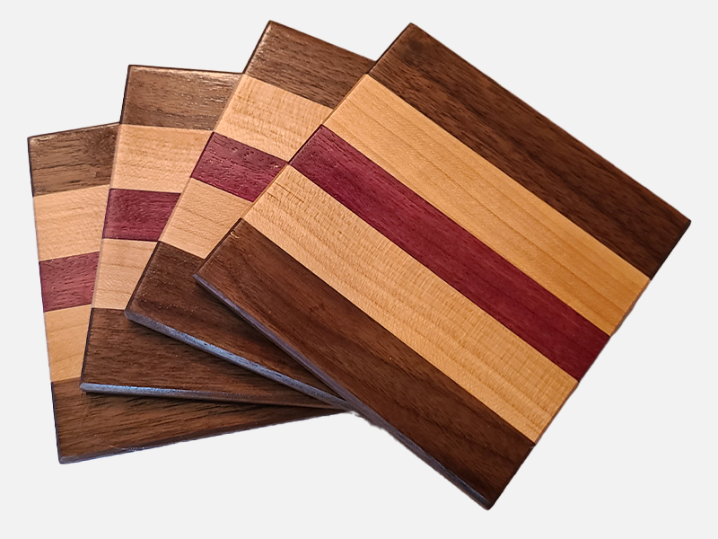 Wood Coaster Set